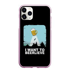 Чехол iPhone 11 Pro матовый I WANT TO BEERLIEVE Я ВЕРЮ В ПИВО