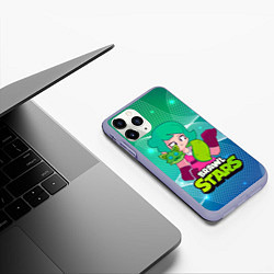 Чехол iPhone 11 Pro матовый Рисунок Лолы BrawlStars, цвет: 3D-светло-сиреневый — фото 2