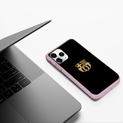 Чехол iPhone 11 Pro матовый Golden Barca, цвет: 3D-розовый — фото 2