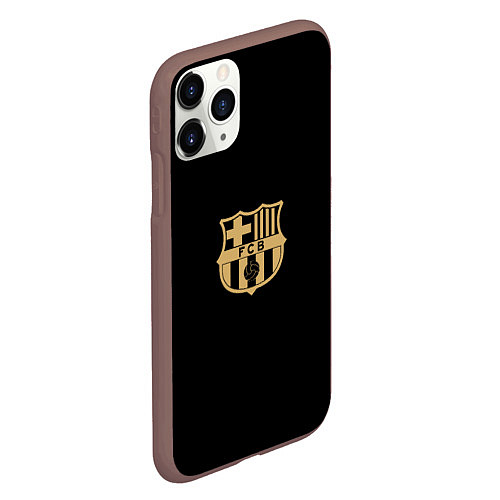 Чехол iPhone 11 Pro матовый Golden Barca / 3D-Коричневый – фото 2