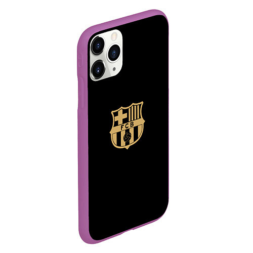 Чехол iPhone 11 Pro матовый Golden Barca / 3D-Фиолетовый – фото 2