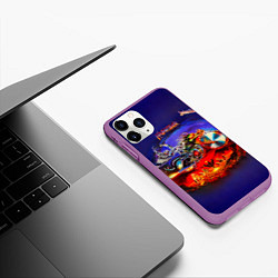 Чехол iPhone 11 Pro матовый Painkiller - Judas Priest, цвет: 3D-фиолетовый — фото 2