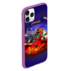 Чехол iPhone 11 Pro матовый Painkiller - Judas Priest, цвет: 3D-фиолетовый — фото 2