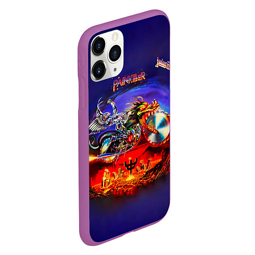 Чехол iPhone 11 Pro матовый Painkiller - Judas Priest / 3D-Фиолетовый – фото 2