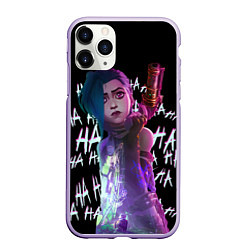 Чехол iPhone 11 Pro матовый Jinx Arcane, цвет: 3D-светло-сиреневый