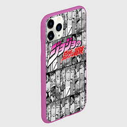 Чехол iPhone 11 Pro матовый JOJOS BIZARRE ADVENTURE ЧЁРНО БЕЛОЕ, цвет: 3D-фиолетовый — фото 2