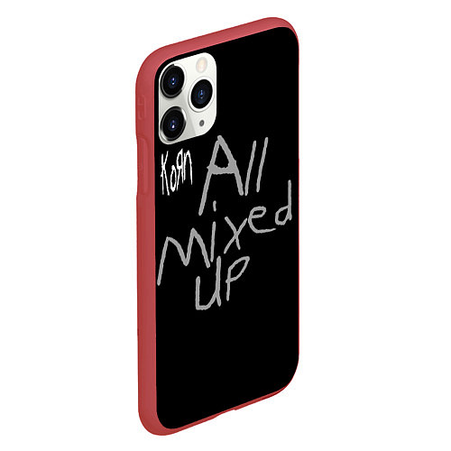 Чехол iPhone 11 Pro матовый All Mixed Up - Korn / 3D-Красный – фото 2