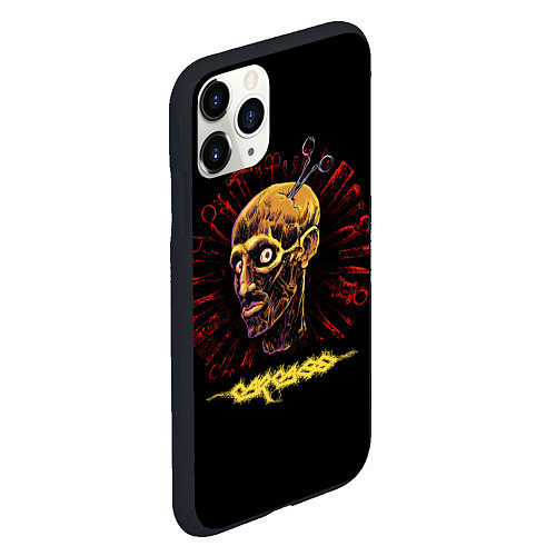 Чехол iPhone 11 Pro матовый Carcass, Necroticism / 3D-Черный – фото 2