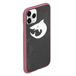 Чехол iPhone 11 Pro матовый Кархародоны цвет ордена, цвет: 3D-малиновый — фото 2