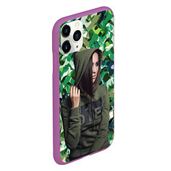 Чехол iPhone 11 Pro матовый Olga Buzova - camouflage, цвет: 3D-фиолетовый — фото 2