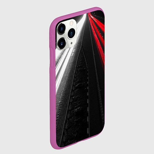 Чехол iPhone 11 Pro матовый Unlimited Highway / 3D-Фиолетовый – фото 2