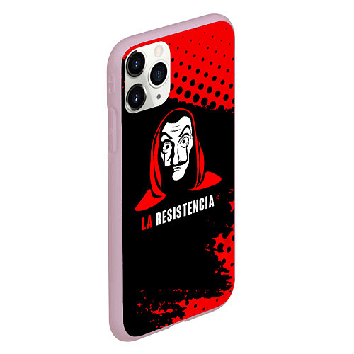 Чехол iPhone 11 Pro матовый La Casa de Papel La Resistencia / 3D-Розовый – фото 2