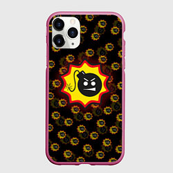 Чехол iPhone 11 Pro матовый Bomb Pattern Serious Sam, цвет: 3D-малиновый