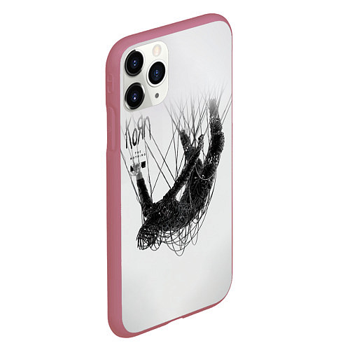 Чехол iPhone 11 Pro матовый The Nothing - Korn / 3D-Малиновый – фото 2