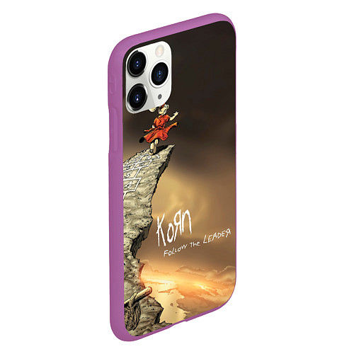 Чехол iPhone 11 Pro матовый Follow the Leader - Korn / 3D-Фиолетовый – фото 2