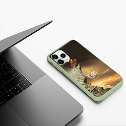 Чехол iPhone 11 Pro матовый Follow the Leader - Korn, цвет: 3D-салатовый — фото 2