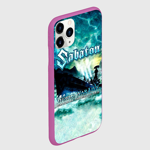 Чехол iPhone 11 Pro матовый World War Live: Battle of the Baltic Sea - Sabaton / 3D-Фиолетовый – фото 2