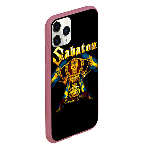 Чехол iPhone 11 Pro матовый Carolus Rex - Sabaton / 3D-Малиновый – фото 2