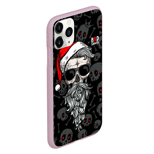 Чехол iPhone 11 Pro матовый Santa from Hell / 3D-Розовый – фото 2