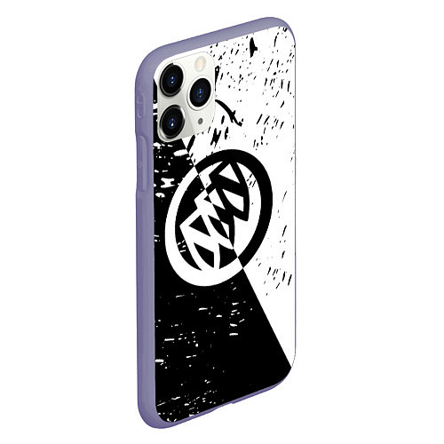 Чехол iPhone 11 Pro матовый Buick Black and White Grunge / 3D-Серый – фото 2