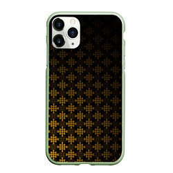Чехол iPhone 11 Pro матовый Золотой гобелен, цвет: 3D-салатовый