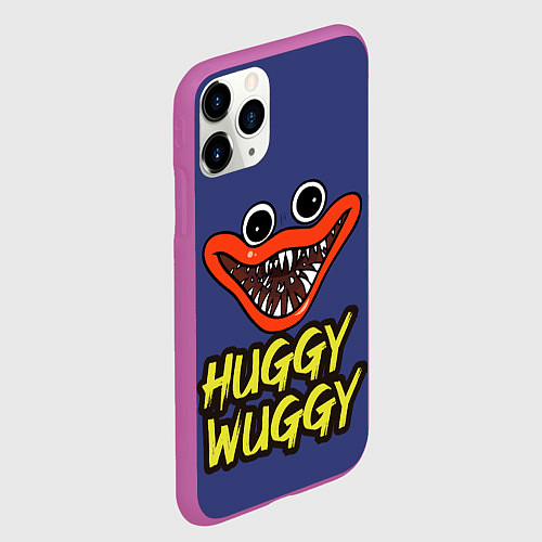 Чехол iPhone 11 Pro матовый Huggy Wuggy: Smile / 3D-Фиолетовый – фото 2