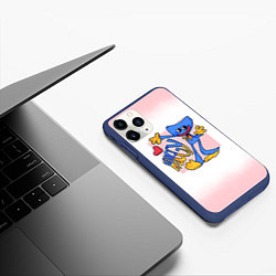 Чехол iPhone 11 Pro матовый HUGGY, цвет: 3D-тёмно-синий — фото 2