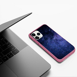 Чехол iPhone 11 Pro матовый Night sky, цвет: 3D-малиновый — фото 2