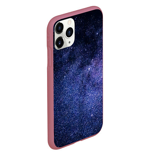 Чехол iPhone 11 Pro матовый Night sky / 3D-Малиновый – фото 2