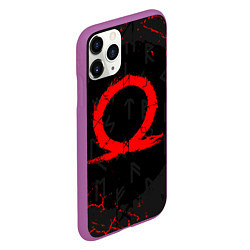 Чехол iPhone 11 Pro матовый GOD OF WAR CRATOS LOGO, цвет: 3D-фиолетовый — фото 2