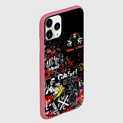 Чехол iPhone 11 Pro матовый КОРОЛЬ И ШУТ ЛОГО РОК ГРУПП, цвет: 3D-малиновый — фото 2