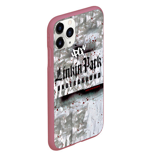 Чехол iPhone 11 Pro матовый LP Underground 3 0 - Linkin Park / 3D-Малиновый – фото 2
