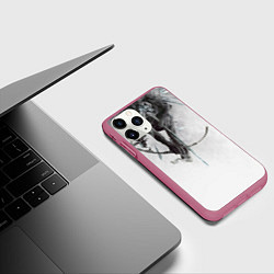 Чехол iPhone 11 Pro матовый The Hunting Party - Linkin Park, цвет: 3D-малиновый — фото 2