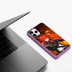 Чехол iPhone 11 Pro матовый GENSHIN IMPACT, ДИЛЮК DILUC, цвет: 3D-фиолетовый — фото 2