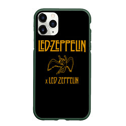 Чехол iPhone 11 Pro матовый Led Zeppelin x Led Zeppelin, цвет: 3D-темно-зеленый