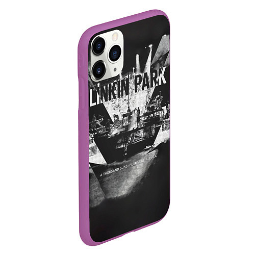 Чехол iPhone 11 Pro матовый A Thousand Suns: Puerta De Alcala - Linkin Park / 3D-Фиолетовый – фото 2