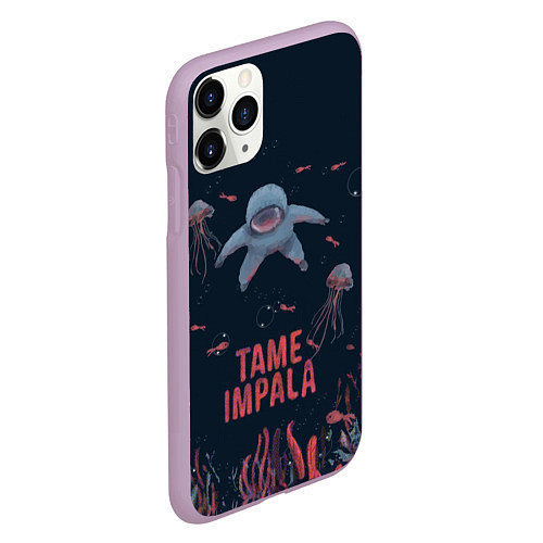 Чехол iPhone 11 Pro матовый Tame impala under water / 3D-Сиреневый – фото 2