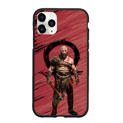 Чехол iPhone 11 Pro матовый Кратос God of War, цвет: 3D-черный