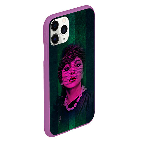 Чехол iPhone 11 Pro матовый Постер Gaga / 3D-Фиолетовый – фото 2