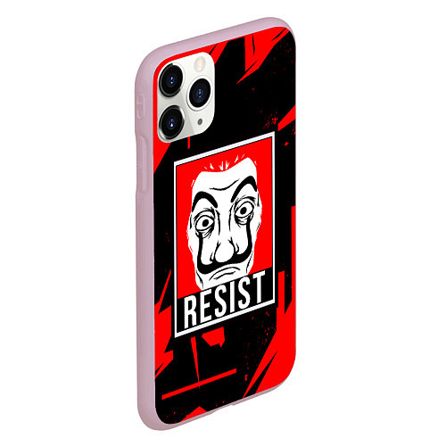 Чехол iPhone 11 Pro матовый DALI MASK МАСКА ДАЛИ / 3D-Розовый – фото 2