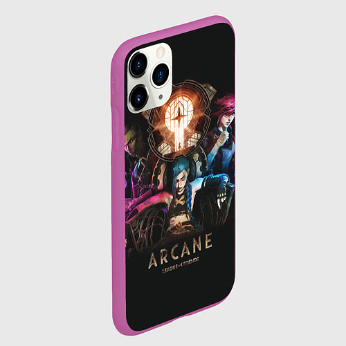 Чехол iPhone 11 Pro матовый ARСANEАРКЕЙН / 3D-Фиолетовый – фото 2