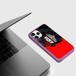 Чехол iPhone 11 Pro матовый La Casa de Papel Professor, цвет: 3D-фиолетовый — фото 2