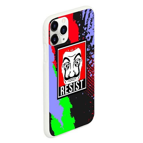 Чехол iPhone 11 Pro матовый La Casa de Papel Resist / 3D-Белый – фото 2