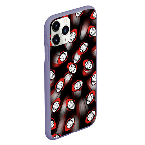 Чехол iPhone 11 Pro матовый БУМАЖНЫЙ ДОМ ПАТТЕРН МАСКА ДАЛИ / 3D-Серый – фото 2