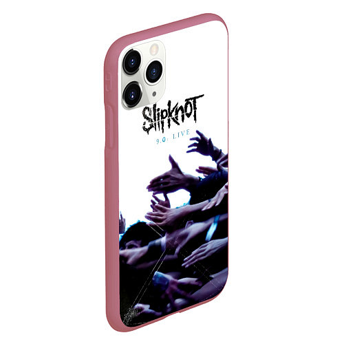 Чехол iPhone 11 Pro матовый 9 0: Live - Slipknot / 3D-Малиновый – фото 2