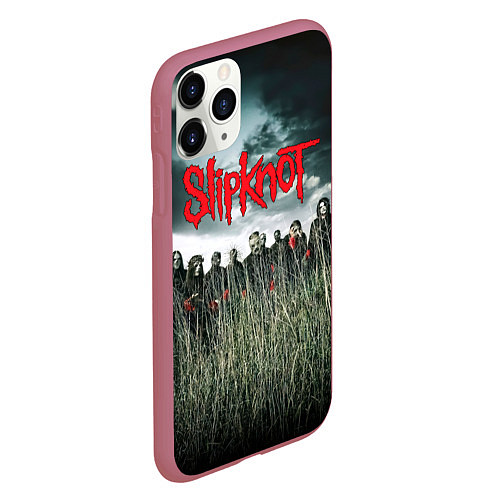 Чехол iPhone 11 Pro матовый All Hope Is Gone - Slipknot / 3D-Малиновый – фото 2