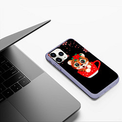 Чехол iPhone 11 Pro матовый МАЛЕНЬКИЙ ТИГРЕНОК 2022, цвет: 3D-светло-сиреневый — фото 2