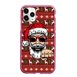 Чехол iPhone 11 Pro матовый Bad Santa Плохой Санта