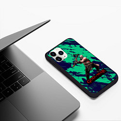 Чехол iPhone 11 Pro матовый Год оф Вар Кратос с топаром, цвет: 3D-черный — фото 2
