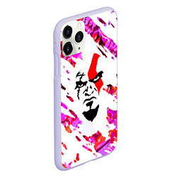 Чехол iPhone 11 Pro матовый God of War Cratos, цвет: 3D-светло-сиреневый — фото 2